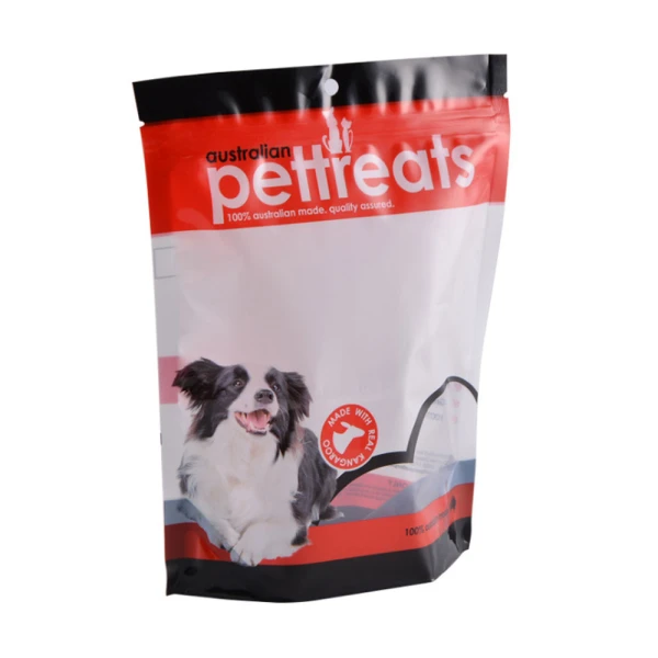 Bolsa ZipLock ecológica, resellable y vertical para golosinas para perros