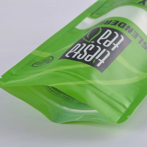 ZB Ziplock Стоячий мешочек для закрывающегося пустого упаковочного мешка для чая с напечатанным логотипом