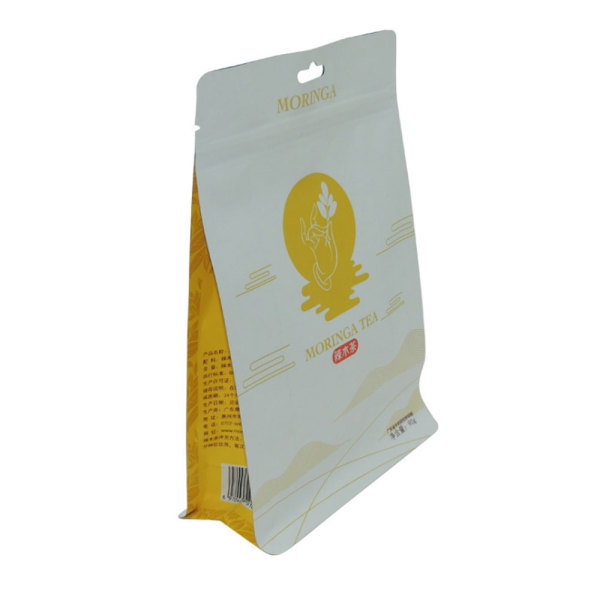 Sac d'emballage en plastique pour céréales et granola avec fenêtre transparente ZB avec trou de suspension Fabricant de sacs à fond plat en Chine