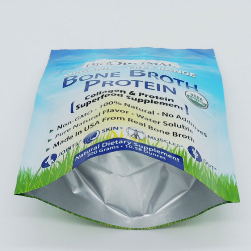 Factory OEM Custom Laminated Plastic Aluminum Foil Stand Up Protein Powder Packaging Bags With Ziplock