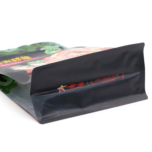 Flat Bottom Flexible Box Bag for Food Packaging