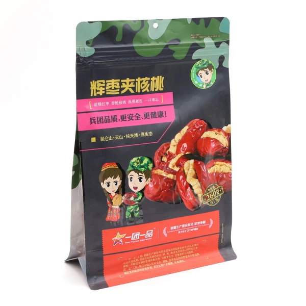 Bolsa flexible de fondo plano ZB para envasado de alimentos. Fabricante chino de envases de alimentos. Fábrica de bolsas de embalaje OEM ODM.