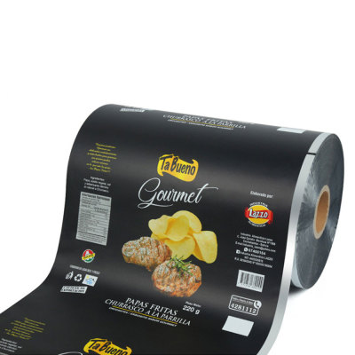 Custom Aluminum Foil Laminated Gravure Printing Potato Chips Packaging Rollstock Film