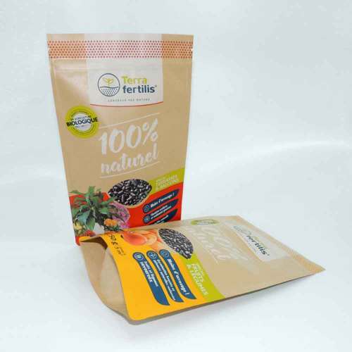 Custom Stand up Pouch Resealable Ziplock Empty Tea Packaging Bag