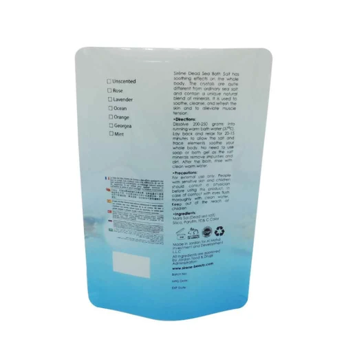 ZB Stand Up Pouch Salt Packaging Bag with Zipper for Salts Wholesale Customized