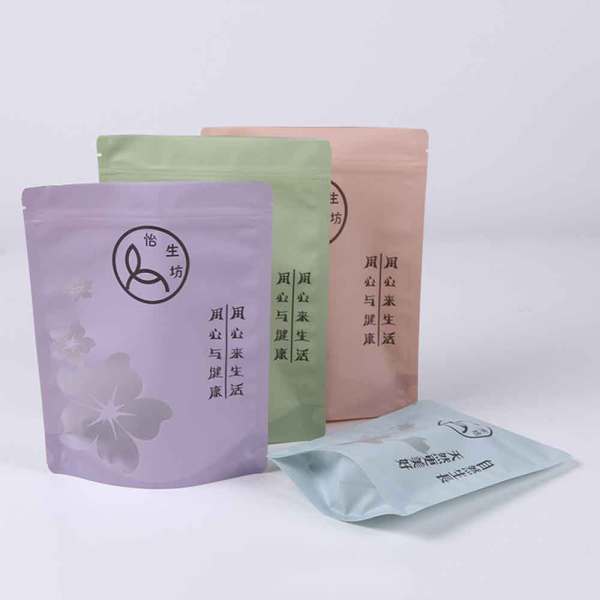Sachet plastique ziplock mat avec fermeture éclair pour aliments