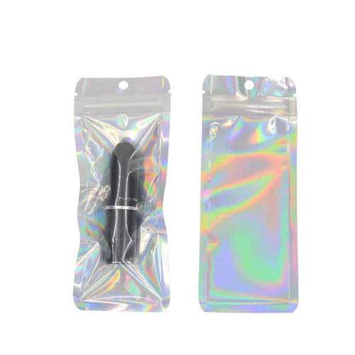 ZB Packaging Chinese Plastic Bag Supplier OEM ODM Holographic Bag for Lipstick Packaging