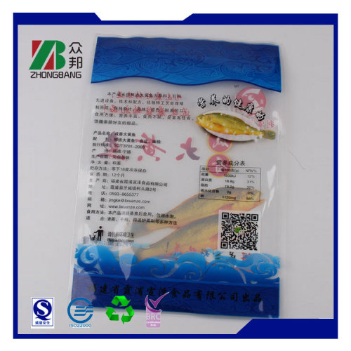 ZB Packaging Chinese Factory OEM ODM High Quality Plastic Frozen Food Packaging Bag for Packing Seafood