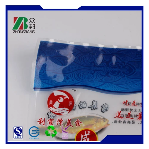 ZB Packaging Fábrica china OEM ODM Bolsa de envasado de alimentos congelados de plástico de alta calidad para envasar mariscos