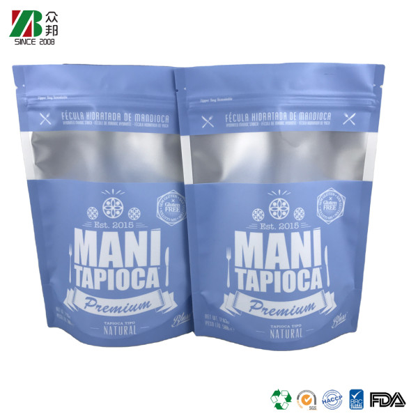 Sachet debout recyclable OEM/ODM chinois pour mélanges à pâtisserie et emballages d'aliments séchés