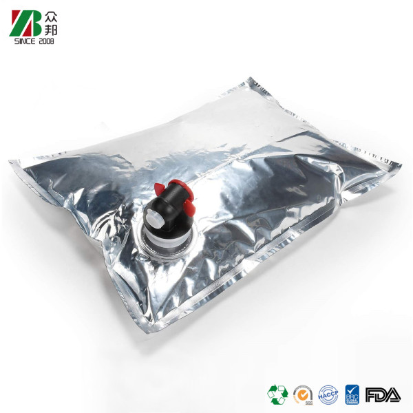 Emballage en plastique aseptique BiB Bag dans une boîte 3L 5L 6L10L 20L pour jus de fruits vin café BiB Bag