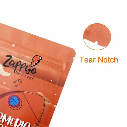 ZB Moisture Proof 7g 14g 28g Gummy Candy Packaging Stand Up Food Bag with Resealable Zipper