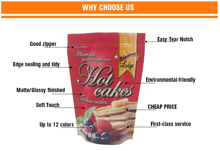 ZB Packaging China Plastic Manufacturer OEM ODM Supplier Dried Food Packaging Bag with Zipper