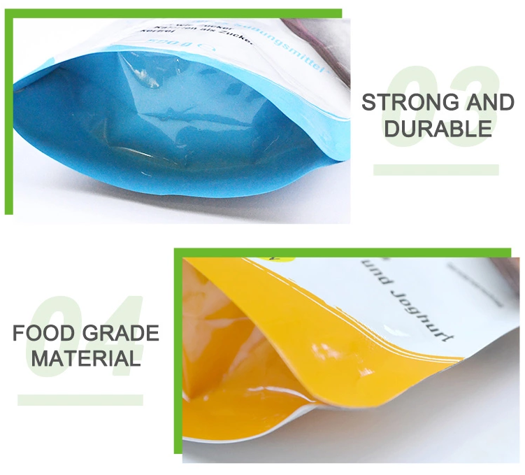ZB Moistureproof Stand up Pouch for Food Packaging Wholesale Private Lable Customized