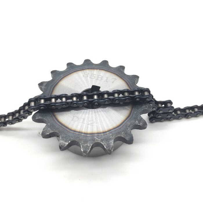 Cadena de rodillos estándar 32B-1 de acero inoxidable / carbono ss304 de alta resistencia con pasador extendido