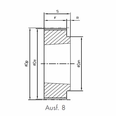 Timing Belt Pulley HTD 72-5M-15 for Taper Bush 1610 for Belt Width 15 mm