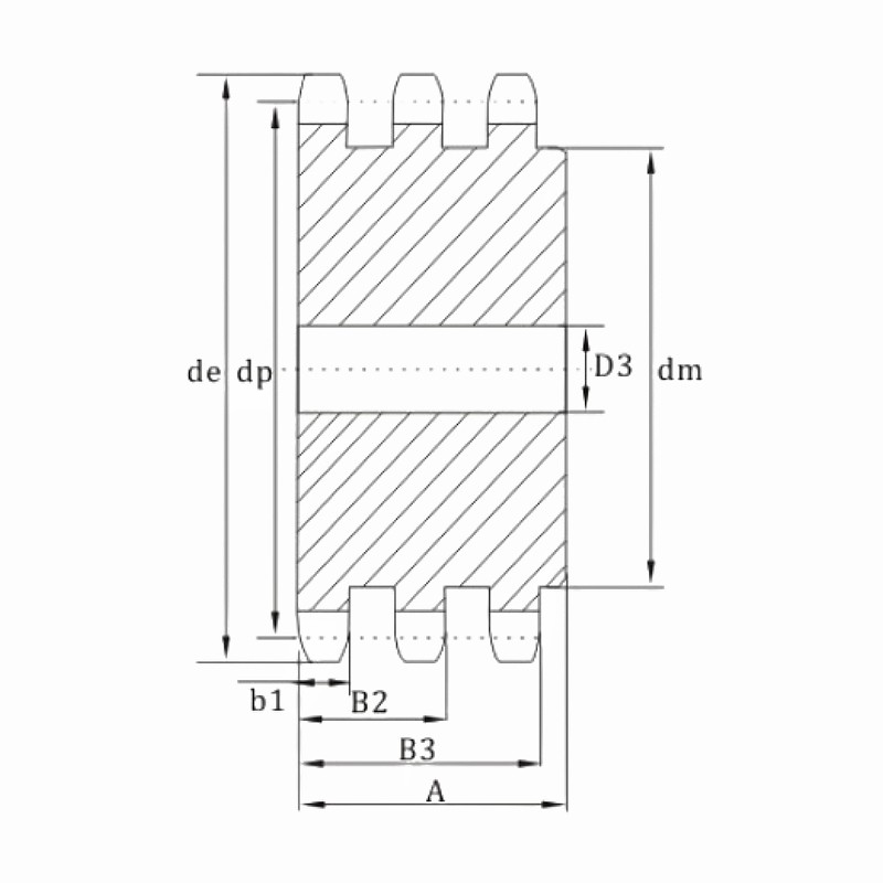 Triple Strand Chain Sprockets