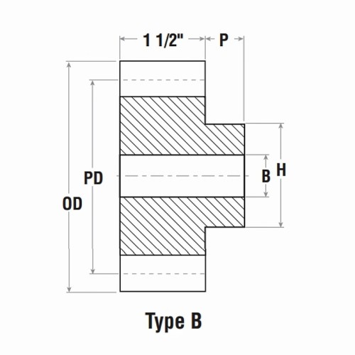 6DP Imperial Steel Spur Gear