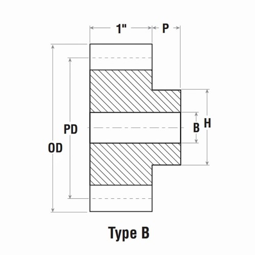 10DP Imperial Steel Spur Gear