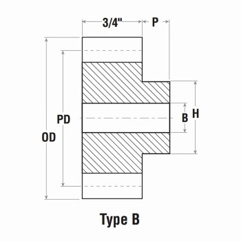 12DP Imperial Steel Spur Gear