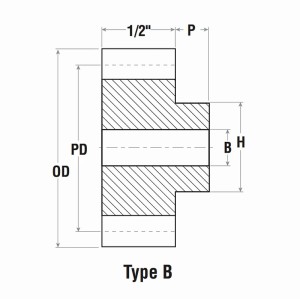 16DP Imperial Steel Spur Gear