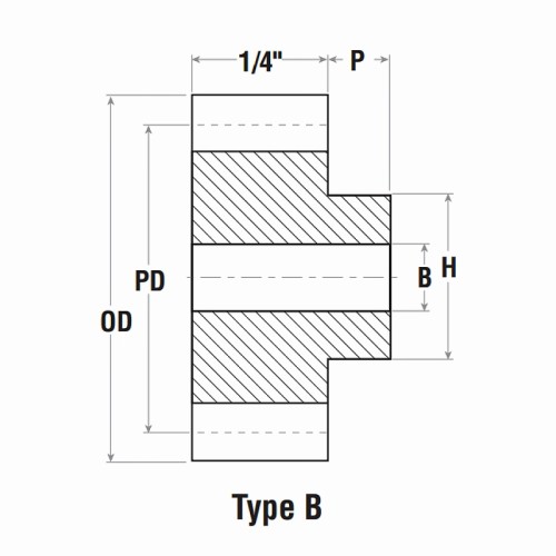 24DP Imperial Steel Spur Gear