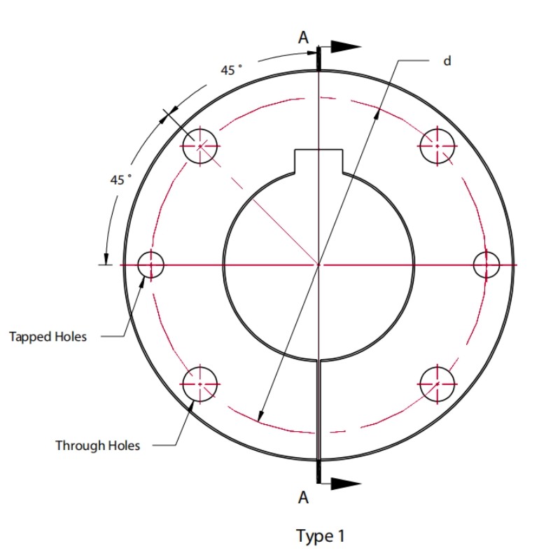 XTB 25 Bushing Dimensions Chart