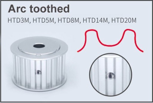 HTD Timing Pulley Arc Toothed Type