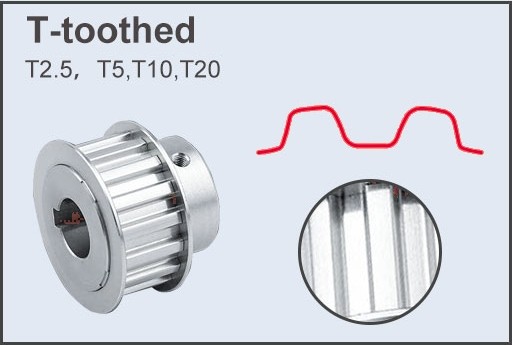 T-Toothed T Timing Belt Pulley