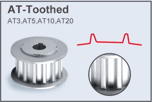 AT-Toothed AT Timing Belt Pulley