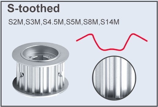 S-Toothed AT Timing Belt Pulley