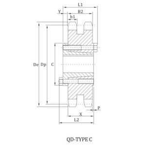 ANSI D35B Sprocket With QD Bushing