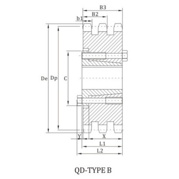 ANSI E40B Sprocket With QD Bushing