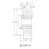 ANSI D60B Sprocket With QD Bushing