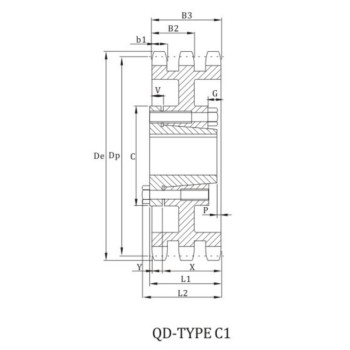 ANSI E60B Sprocket With QD Bushing