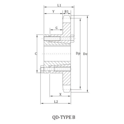 ANSI 80B Sprocket With QD Bushing