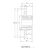 ANSI 80B Sprocket With QD Bushing