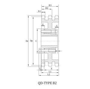 ANSI E80B Sprocket With QD Bushing