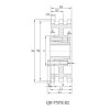 ANSI E80B Sprocket With QD Bushing