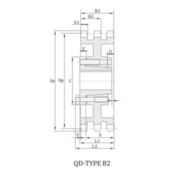 ANSI E80B Sprocket With QD Bushing