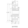 ANSI E100B Sprocket With QD Bushing