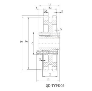 ANSI D160B Sprocket With QD Bushing