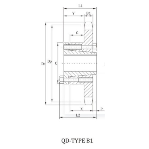 ANSI 140B Sprocket With QD Bushing