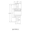 ANSI 140B Sprocket With QD Bushing