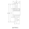 ANSI 160B Sprocket With QD Bushing