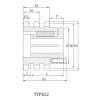 ANSI T40B Sprocket With Split Taper Bushing