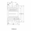 ANSI T40B Sprocket With Split Taper Bushing