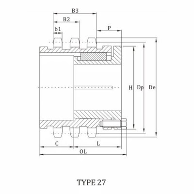 American Standard Sprocket with Split Taper Bushings ANSI 40 Chain Sprocket
