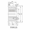 ANSI T80B Sprocket With Split Taper Bushing