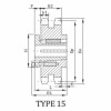 ANSI D80B Sprocket With Split Taper Bushing